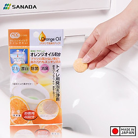 Set 04 tiên tẩy rửa diệt khuẩn, khử mùi bồn cầu hương cam Sanada Seiko 10g - Hàng nội địa Nhật Bản |#Made in Japan