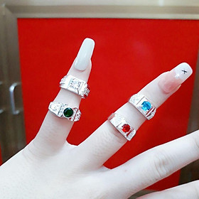 Nhẫn bạc bé trai đính đá cao cấp YN JEWELRY
