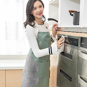 Tạp Dề Xinh Xắn Chống Thấm Nước Có Khăn Lau Bên Hông