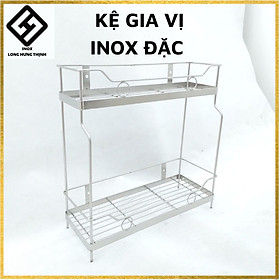 Mua Kệ gia vị INOX Đặc cao cấp sáng bóng  thiết kế  cầu thang  2 tầng  dụng cụ nhà bếp tiện lợi  Inox La  tặng kèm nút chân giúp cố định kệ  đựng hũ gia vị  dầu ăn  nước tương  nước mắm
