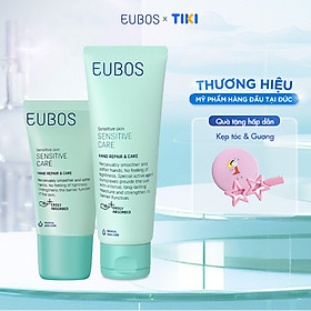 Combo Hai Chai Kem Dưỡng Da Tay Cho Da Nhạy Cảm EUBOS SENSITIVE HAND REPAIR & CARE 75 ml & 25ml