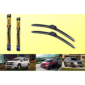 Combo gạt nước mưa ô tô Nano Silicon Macsim cho xe Mitsubishi Outlander 2013-2018.