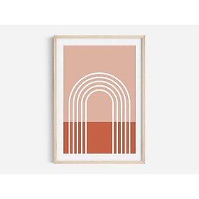 Tranh treo tường | Tranh nghệ thuật trừu tượng - Burnt Orange Rainbow Print, Abstract Art, Boho Print, Poster Print