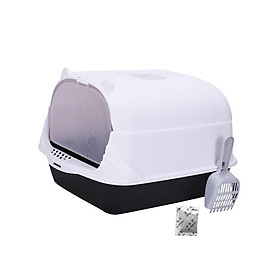 Hooded Cat Litter Box Bedpan Cat Litter Container Splashproof Pet Litter Box