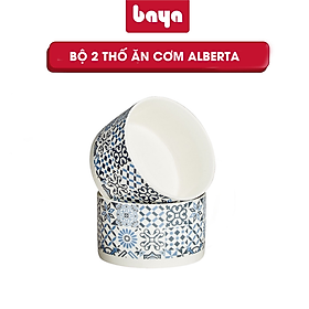 Mua Bộ 2 Bát Nhỏ BAYA ALBERTA Làm Từ Sứ Họa Tiết Gạch Bông Dùng Đựng Thực Phẩm Và Trang Trí 6000349