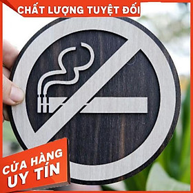 Mua Bảng Gỗ Trang Trí Decor - Mẫu Cấm Hút Thuốc  No Smoking