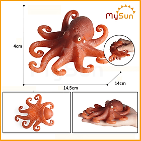 Bộ đồ chơi mô hình sinh vật cua biển, cá mập megalodon, cá voi xanh sát thủ