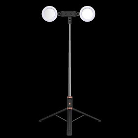 Gậy chụp ảnh selfie 3 chân kéo dài 170cm, có 2 bóng đèn LED trợ sáng và Bluetooth điều khiển từ xa lên đến 10 mét, TRẮNG - NGẨU NHIÊN