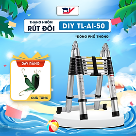 Mua Thang nhôm rút đôi DIY TL-AI-50  chiều cao sử dụng tối đa chữ A 2.4m chữ I 5.0m - Tiêu chuẩn chất lượng an toàn Châu Âu