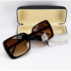 Mắt kính râm nữ thời trang chống nắng DKYTR5208. Tròng Polarized màu nâu trà phân cực, chống tia UV. Gọng Polycarboante