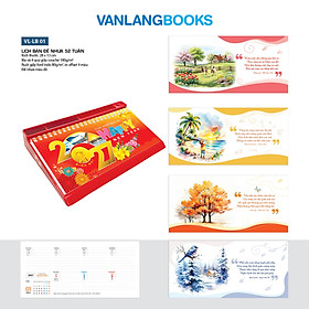 Lịch Bàn 2027 Đế Nhựa 52 Tuần có Note - Chúc Mừng Năm Mới | Lịch Để Bàn Văn Lang (Mã: VLLB01)