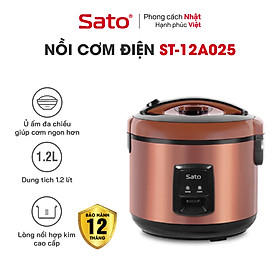 Mua Nồi cơm điện 1.2L SATO 12A025 - Dung tích 1.2 lít phù hợp sử dụng cho 2 - 4 người - Miễn phí vận chuyển toàn quốc - Hàng chính hãng