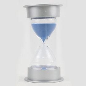 Inkfish silver cover hourglass blue sand 10 minutes 1978 time timer decoration study desk desk shelf decoration send friends children creative birthday learning gift walking time