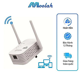Mua Kích Sóng Wifi 4 Râu Ăng Ten Phát Xuyên Tường Chuẩn N Tốc Độ 300mbps Màu Trắng Bộ Kích Sóng Wifi Thu Phát Mở Rộng Khuếch Đại Sóng Wifi USB Wifi Kiêm Router Wifi Băng Tần Rộng - ML032