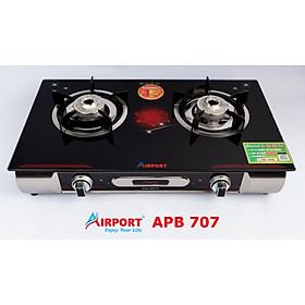 Mua Bếp Gas Đôi Mặt Kính AirPort (Sen Inox) APB707 - hàng Chính Hãng