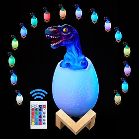 Night Light for KidsNight Light for Kids Dinosaur Lamp 16 Colors with Remote , Pat , Touching Control ,Recharge by USB