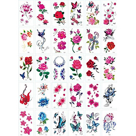 30 Tờ Hình Xăm Dán Tattoo Xăm Nước Tha Thu