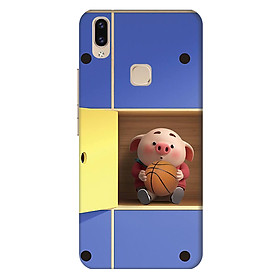 Ốp lưng nhựa cứng nhám dành cho Vivo V9 in hình Heo Trong Tủ
