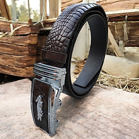 Thắt Lưng Nam Da Cá Sấu thật. Da Bông Hông Cá Sấu Rất Đẹp Và Mềm. Kích Thước Chuẩn 3.5x120cm Rất Dễ Sử Dụng