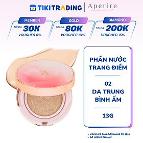 Cushion Chống Nắng Che Phủ Hoàn Hảo Aperire Day Dream Cover Cushion SPF50+/PA++++ 13g Màu 02 Warm Vanilla