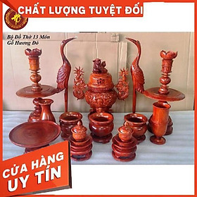 Mua Bộ thờ 13 món gỗ hương cao cấp - Bộ thờ gỗ hương cao cấp