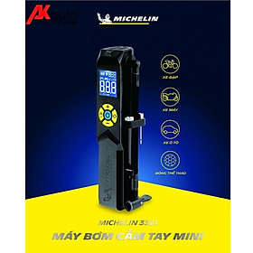 Máy Bơm Lốp Mini Đa Năng Tự Ngắt Michelin 3321- Bơm Xe Đạp, Xe Máy, Ô Tô, Bóng, Phao