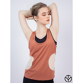 Áo Tank Top Thể Thao Nữ Tập Gym Yoga TYM TTWT004 - Form Rộng, Phối Lưới Eo - TYM Fashion