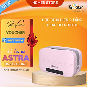 Hộp Cơm Điện Giữ Nhiệt Và Nấu BEAR DFH-B10T6 2 Tầng Dung Tích 1.2 Lít Công Suất 270 W - Hàng Nhập Khẩu