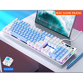 Bàn phím cơ gaming blue swtich YINDIAO ZK3 với đèn led RGB nhiều màu sắc rực rỡ - Hàng Chính Hãng