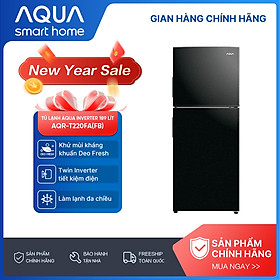 Tủ Lạnh Aqua Inverter 189 lít AQR-T220FA(FB) - Bảo hành 2 năm - Miễn phí vận chuyển - Hàng chính hãng