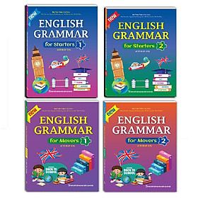 Sách - Bộ 4 cuốn English grammar for starters 1 và 2 + English grammar for Movers 1 và 2