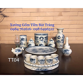 Mua TT04 - Bộ thờ Thần tài men rạn giả cổ vẽ tay thủ công 100%
