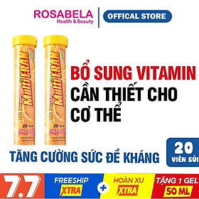 Viên sủi bổ sung vitamin Multifra tăng sức đề kháng Tuýp 20 viên