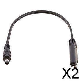 2xDC Power 5.5x2.1mm Male to SAE Plug 18AWG Cable for Automotive Connector