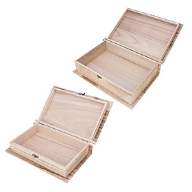 2x Wooden Jewelry Case Earring Ring Holder Sunglasses Cabinet Storage Box