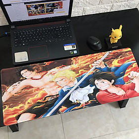 Miếng Lót Chuột, Bàn Di Chuột, mouse pad anime One Piece cỡ lớn (80x30x0.3)