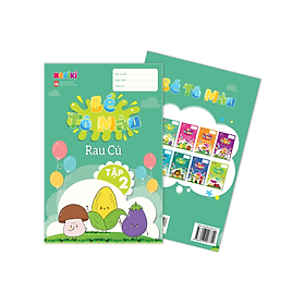 Sách tô màu Hapiki cho bé 2 tuổi, 3 tuổi & 4 tuổi với 10 chủ đề quen thuộc gần gũi để lựa chọn - Tập 2 - Rau củ