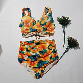 Set Bikini Đi Biển Nữ Quần Cạp Cao