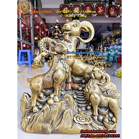 Mua Tượng Linh Vật Tam Dương Dê Khai Thái Bằng Đồng Thau Cao 30cm  Nằng 3 6kg Loại Đẹp
