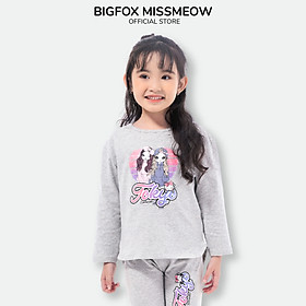 Bộ bé gái BIGFOX - MISS MEOW thu đông size đại, bộ dài tay cho bé phong cách Hàn Quốc in Cô Gái Tokyo 10 - 38 kg