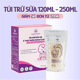Túi Trữ Sữa Mama'S Choice, Túi Đựng Sữa Mẹ Loại 250Ml Và 120Ml, Kiểm Định An Toàn Bởi Bureau Veritas, Hộp 30 Túi