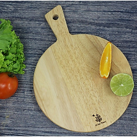 Mua Thớt Gỗ Tròn Có Tay Cầm Cao Cấp Bền Đẹp sang Trọng  An Toàn - Kích Thước 29.5 x 22 x 1.5 cm - Gỗ Đức Thành 03431