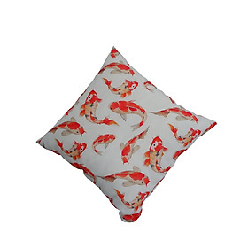 WEGO Gối trang trí sofa - Gối decor - Gối cam - Gối in họa tiết/ Orange pillow - decoration pillow