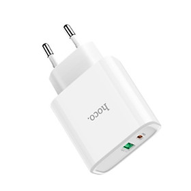 Củ Sạc Điện Thoại  Hoco C57A - Hỗ Trợ Sạc Nhanh QC3.0 + Tặng Kèm Cáp Sạc IPhone, IPad - Hàng Chính Hãng