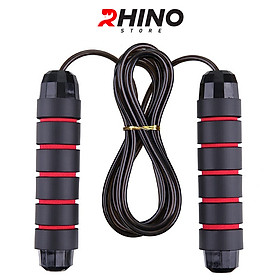 Dây nhảy thể thao lõi thép Rhino J901, dây nhảy tại nhà độ bền cao, tay cầm chống trượt, độ dài dây tùy chỉnh - Dùng cho Muay | Boxing | Kickboxing - Hàng chính hãng