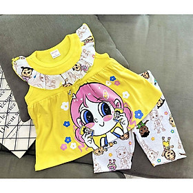 Đồ bộ bé gái, bộ quần áo cộc tay mùa hè cho bé gái size 8-25kg chất cotton mềm mịn mát