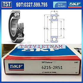 Vòng bi bạc đạn SKF 6215-2RS1