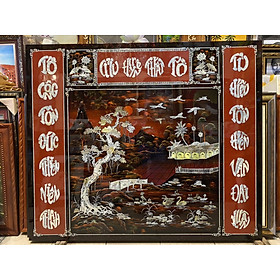 Mua Tranh sơn mài truyền thống  CỬU HUYỀN THẤT TỔ ( liền tấm không ghép )