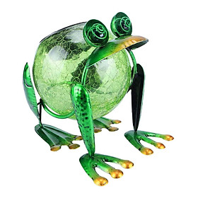 Frog Lamp Solar Powered Garden Decorations Lights , Yard Metal Figures Outdoor Welcome Animal Statue, Glow Lawn Home Patio LED Novelty Light