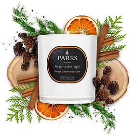 PARKS LONDON Nến thơm cao cấp 220gr Orange,  Cedarwood & Clove 300OCC